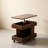  Mobile Solid Oak End Table with Adjustable Lift Top and Storage-1797445065