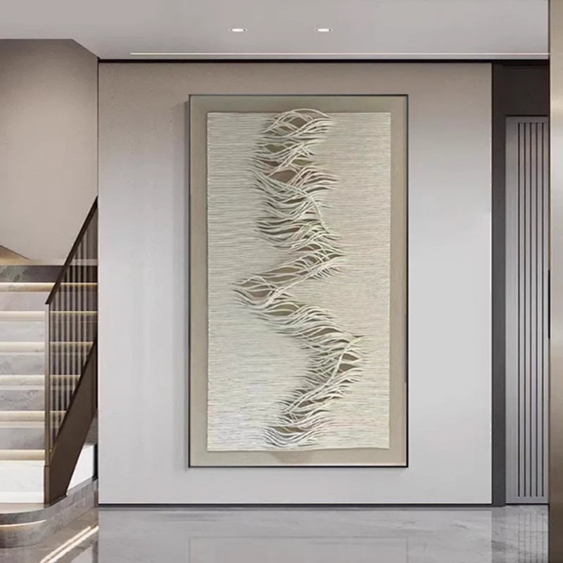 Art mural contemporain en papier 3D, H 62,99 po x l 39,37 po x P 2,76 po