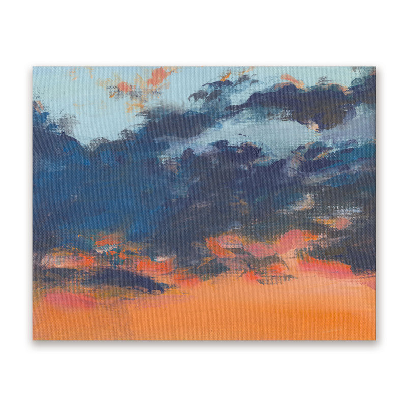 Coastal Retreat Asbury Park Sunset, 16" H x 24" W x 1.5" D, Wrapped Canvas, Does Not Apply