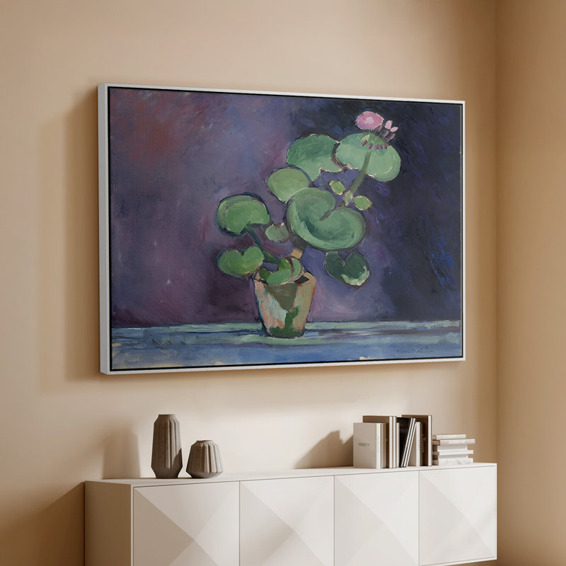 Géranium, 1909 - Henri Matisse, toile tendue avec châssis, 26 x 40, Blanc
