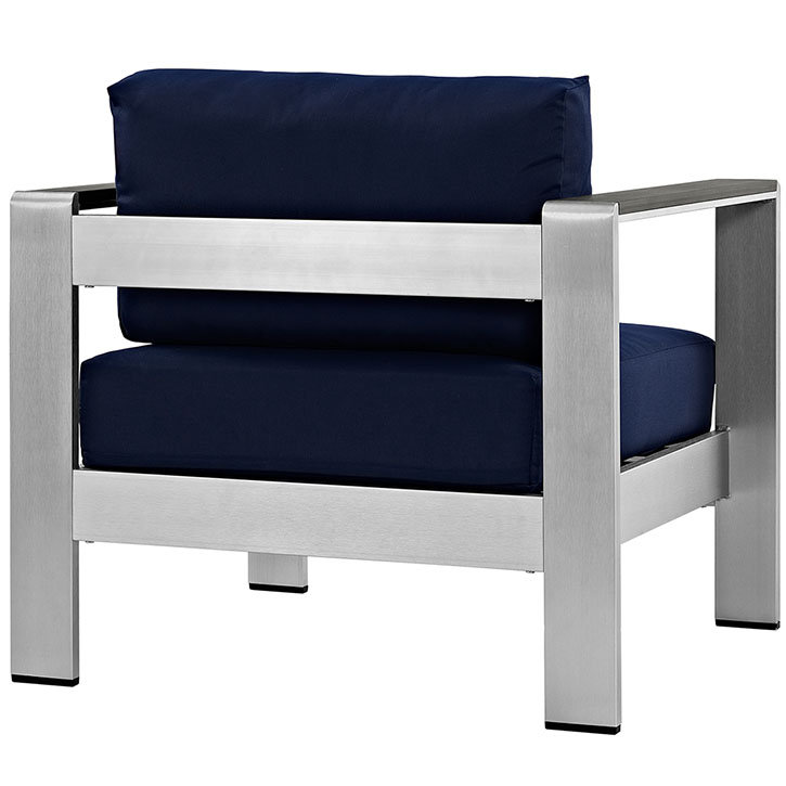 Ensemble de canapé modulaire d'extérieur en aluminium 5 pièces Shore, Marine