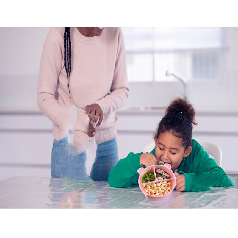 Gintaris 7 oz. Bol à riz en silicone de qualité alimentaire, Rose