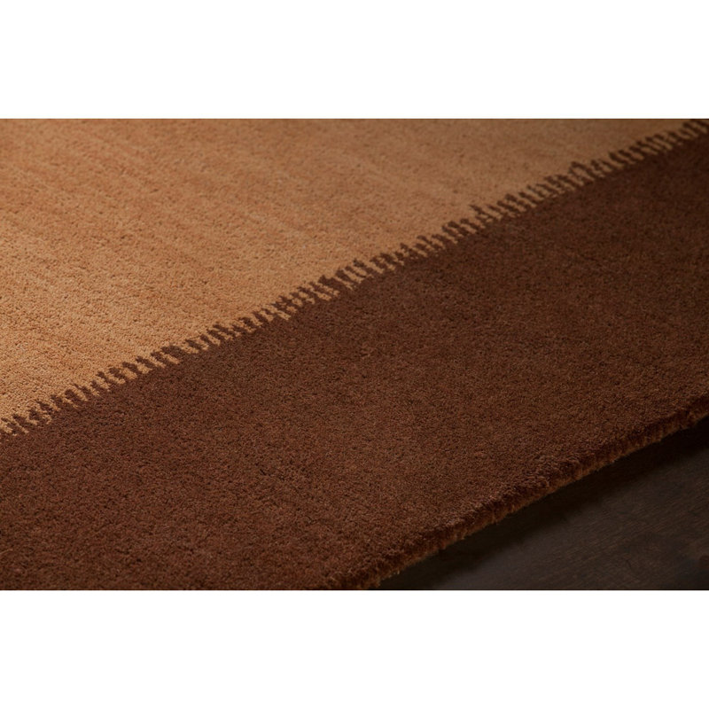 Tapis orange en laine touffeté à la main Frias Authentic, 5 pi x 7 pi 6 po
