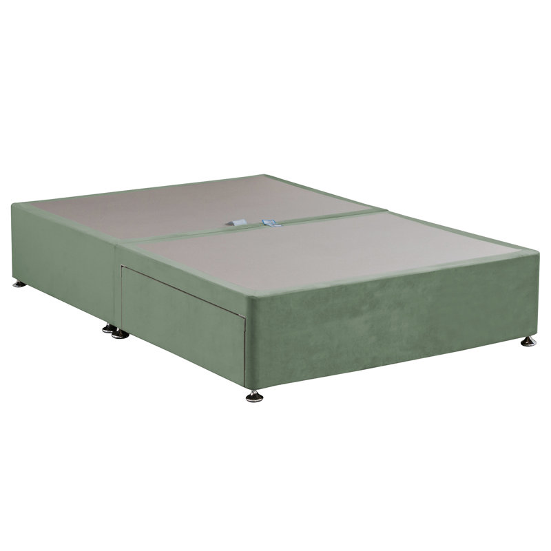 Riviere Divan Bed Base, Kingsize (5'), 2 Drawer Divan Base, Plush Sage