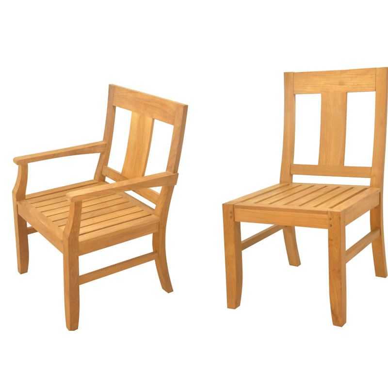 Osborne Outdoor 11 - Piece Teak Dining Set, 30.5" H x 71" L x 40" W, Set of 6
