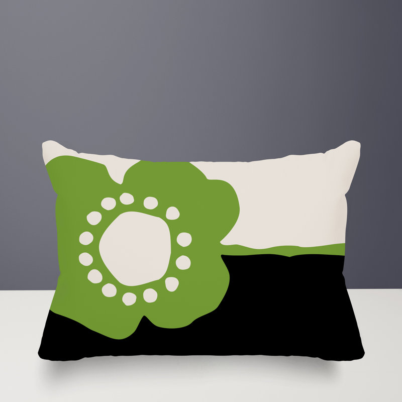Coussin lombaire réversible intérieur / extérieur Sofi Minimalist, H 18 po x l 25 po, Chartreuse
