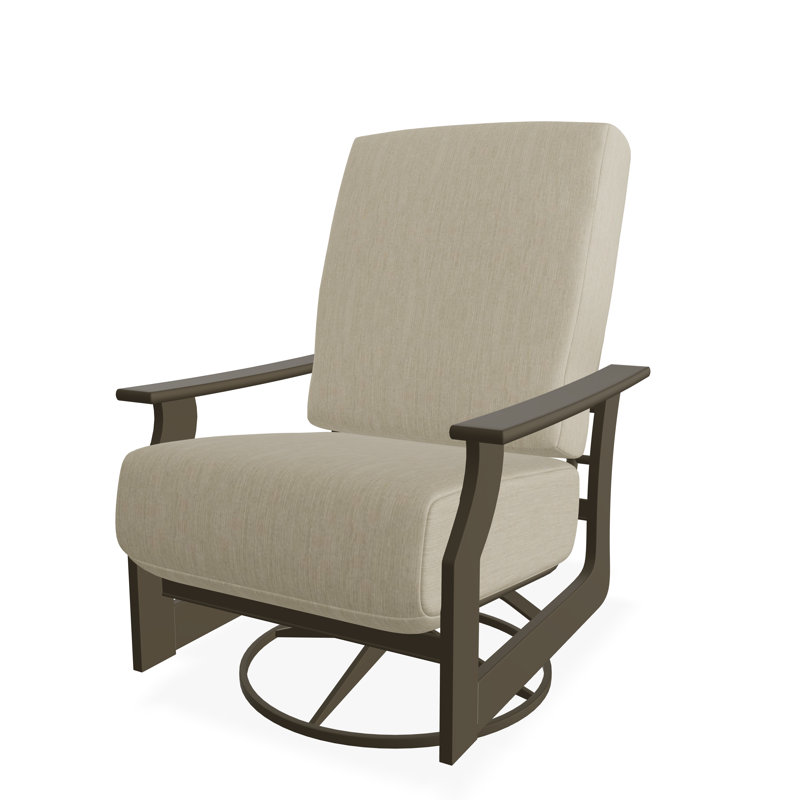 Chaise berçante pivotante en polymère St. Catherine, Beachwood, Husky