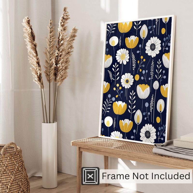 «Botanical Scandinavian Flower» VI, impression d'art scandinave sans cadre, H 10 po x l 8 po