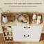 Armoire à chaussures avec 2 tiroirs rabattables, armoire de rangement pour chaussures, naturel-1363084385