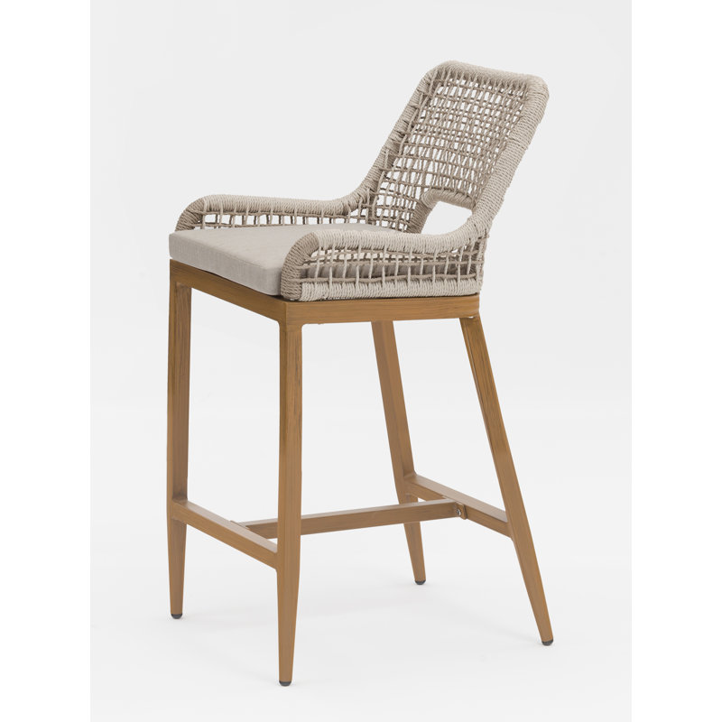 Upholstered Counter Stool with Metal Frame, Bar Stool (30" Seat Height)