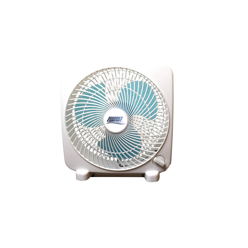 Seasons Comfort 9" White and Blue Portable Table Fan