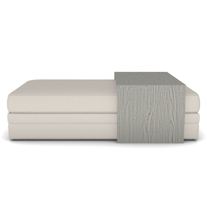 Boyden Bumper with Wide Table, Instant Parchment, Dove Gray