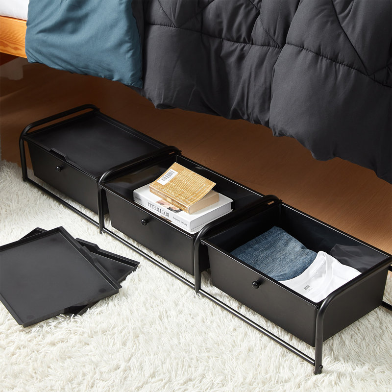 Commode de rangement 3 tiroirs Suprima, Noir