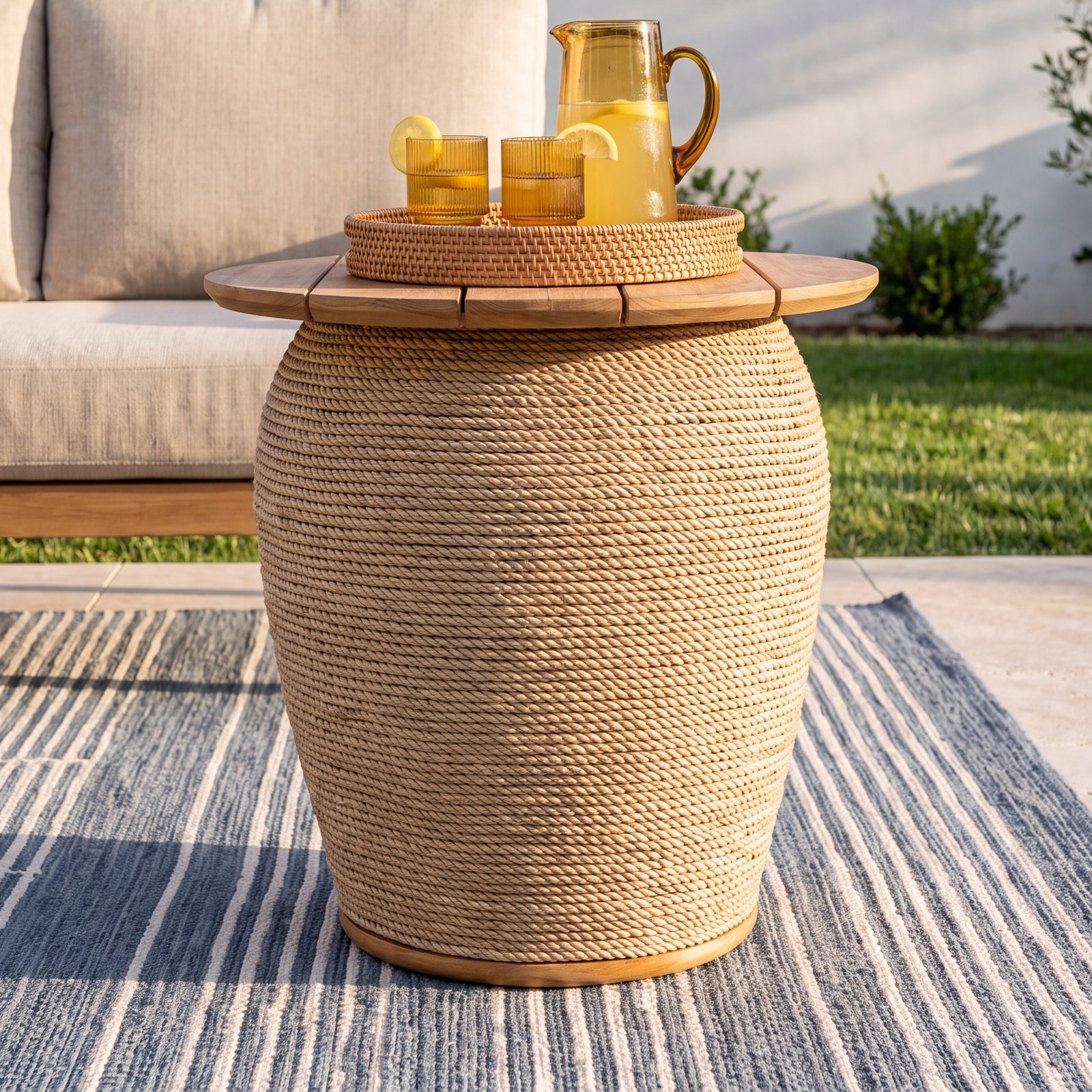 Fayette 20" Teak Patio Side Table