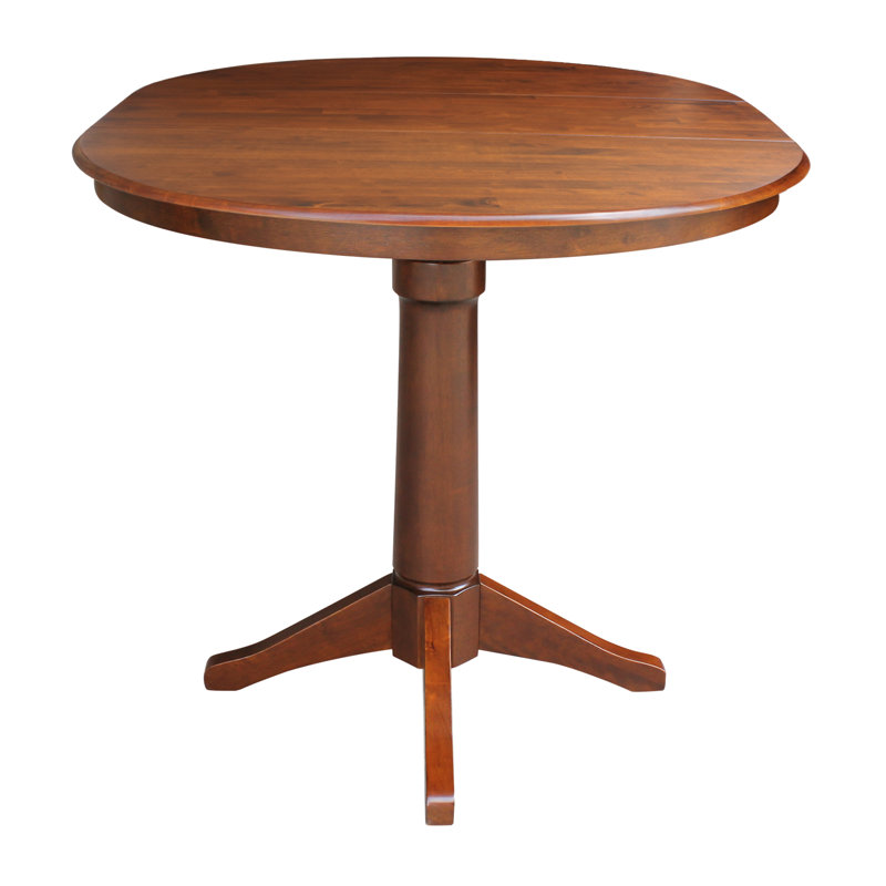 Henington Extendable Solid Wood Dining Table, Espresso