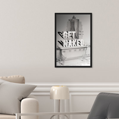 «Get Nake», art textuel sur toile