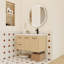 Meuble-lavabo mural flottant avec rangement modulaire et lavabo à couche de gel
