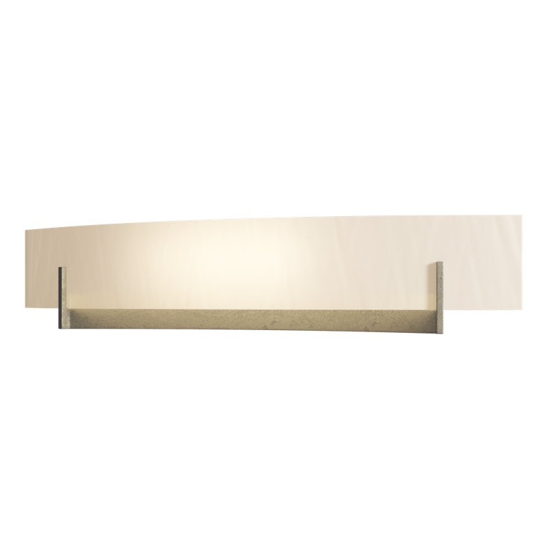 Scone encastré 2 lumières Axis, Art blanc, Or doux, H 5,6 po x l 28 po x P 4,8 po