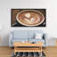 Artistic cappuccino - 24"x48" Framed canvas
