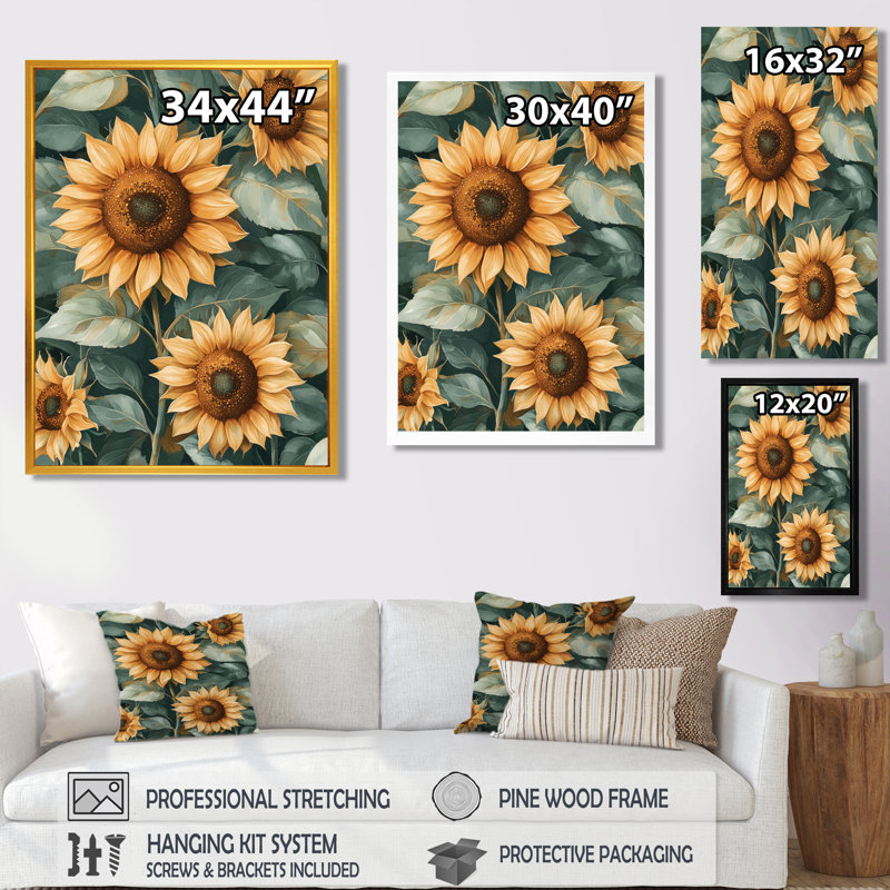 Duayne - Floral Wall Art, Black, Floater Framed Print, 20" H x 12" W