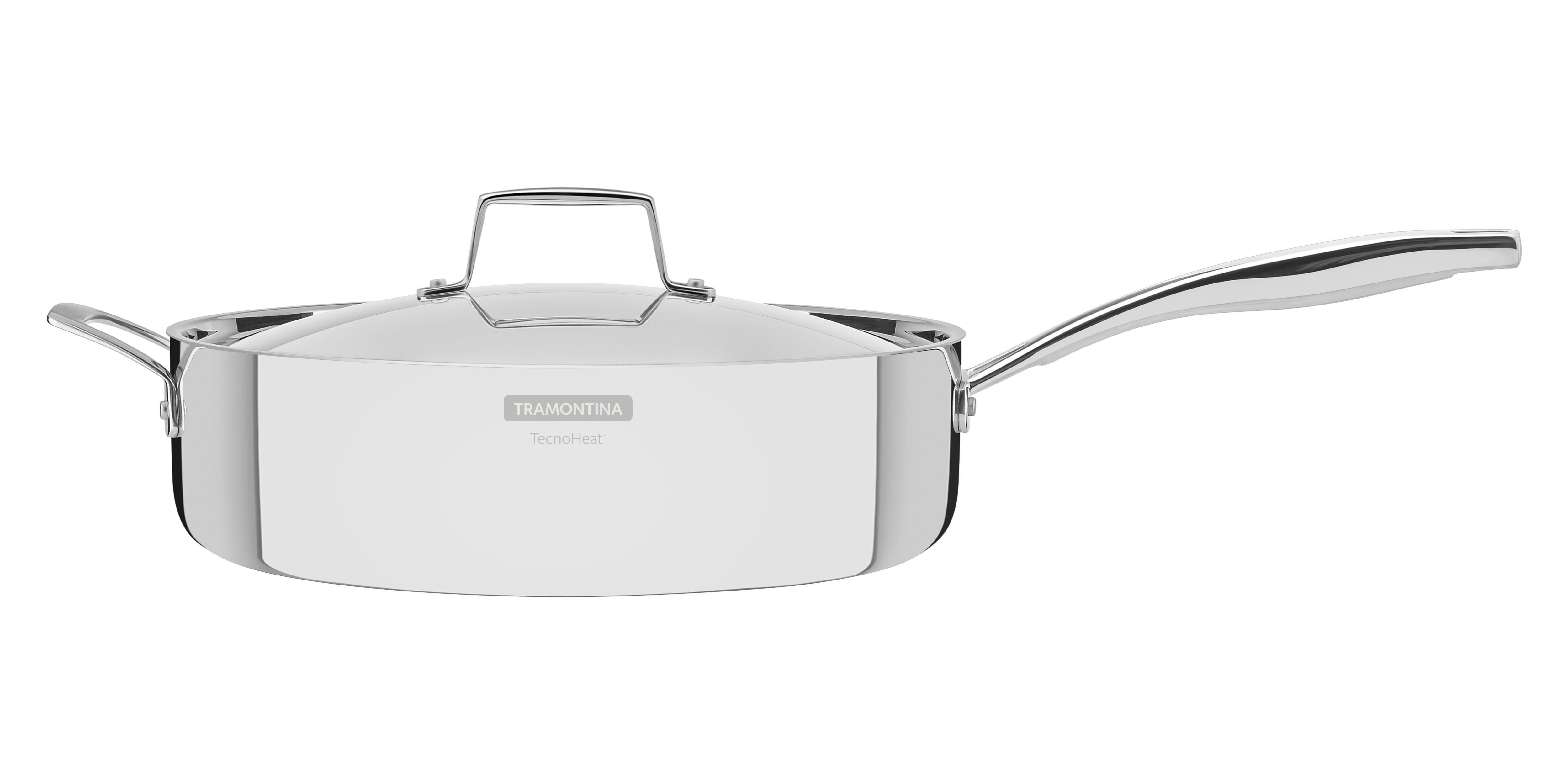 Tramontina Brava Frying Pan Stainless Steel Triple Bottom with Handle 24 cm 2.1 L 62415240