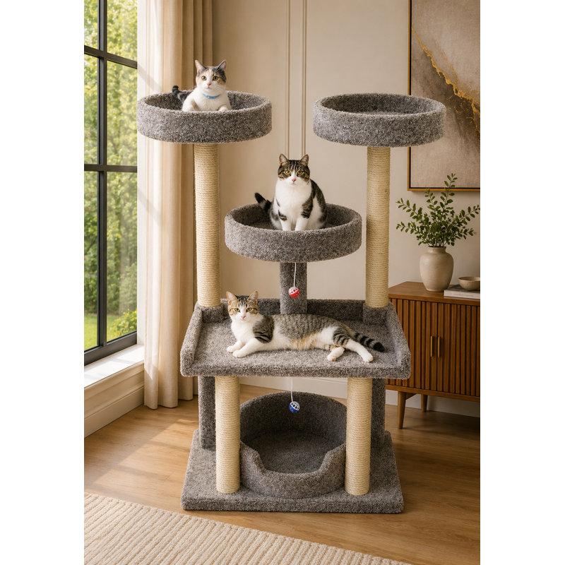 Prestige Cat Trees Multi-Level Cat Tree with Large Perches for Multiple Cats