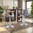 Bar Cabinet With Rotating Top Set With 2 Swivel Velvet Barstools Adjusatble Seat Height