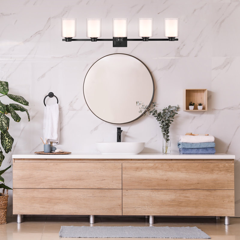 Oslo 5 - Light Dimmable LED Matte Black Vanity Light