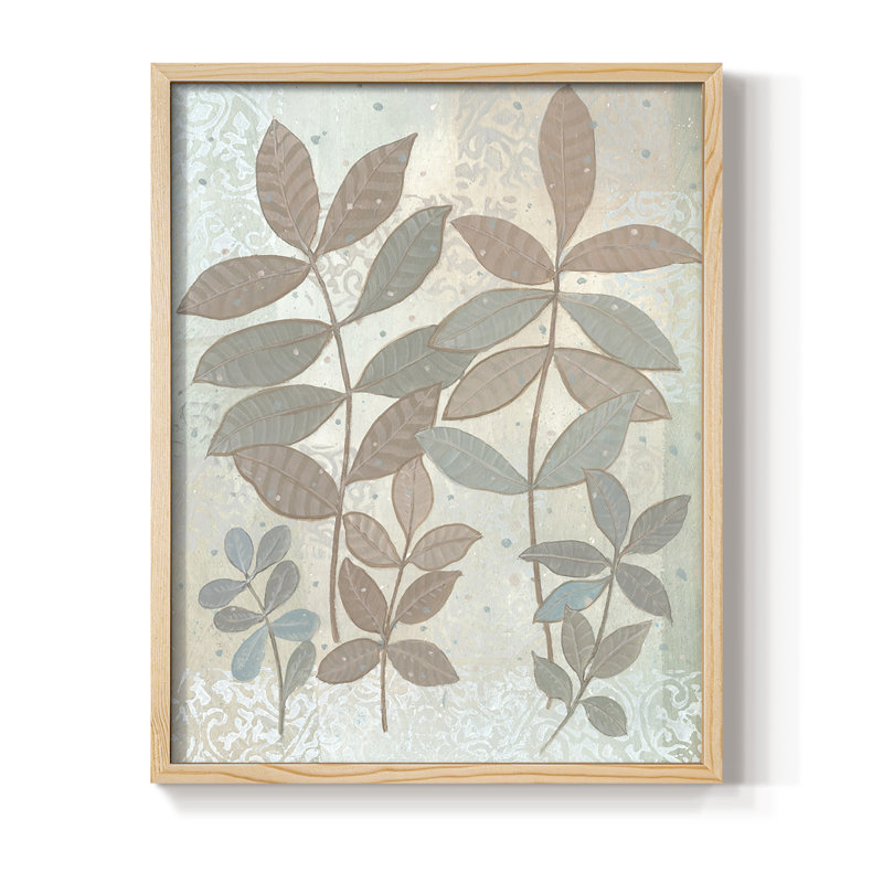 Feuille de grappes II, reproduction encadrée - bois massif, Naturel, H 11 po x l 9 po