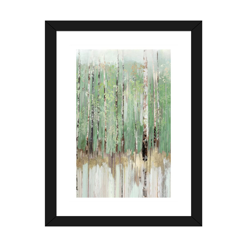 "Tree essence II" par Allison Pearce, reproduction d’art, Papier encadré noir, Blanc, H 24 po x l 16 po x P 1 po