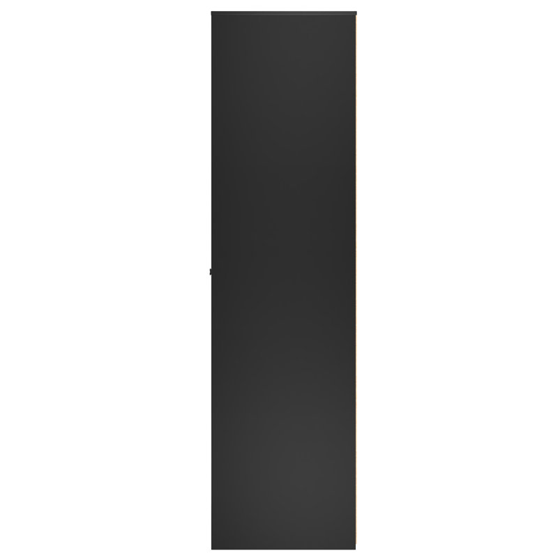 Ceinwen Manufactured Wood Wardrobe, Deep Black/Black Matt