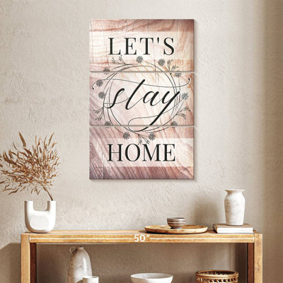 Plaque murale Kema Let's Stay Home Wreath