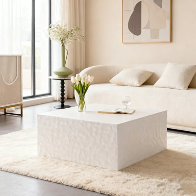 Table basse moderne carrée avec combinaison colorée, aucun assemblage requis, salons élégants