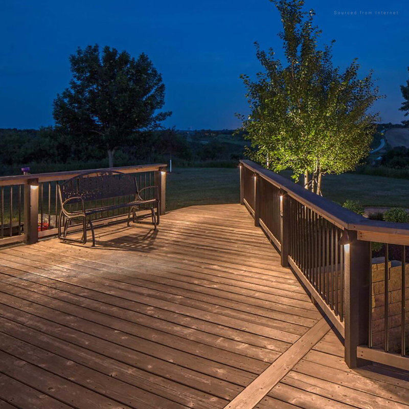 5CCT Low Voltage LED Deck Light, 12-24V AC/DC Aluminum Landscape Deck Step Light, CRI 90, Oil Rubbed Bronze