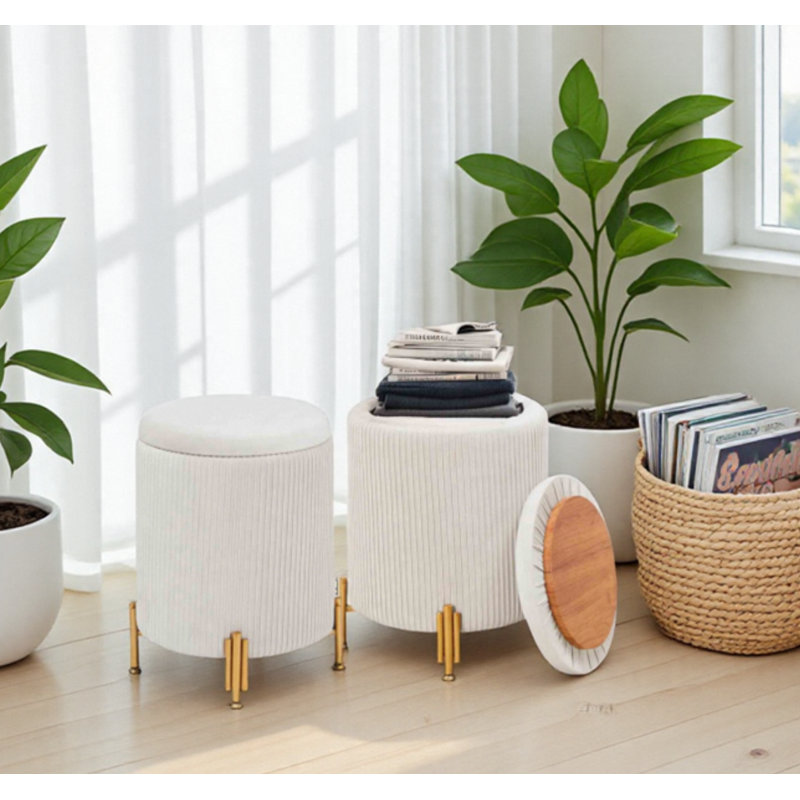 Upholstered Storage Ottoman
