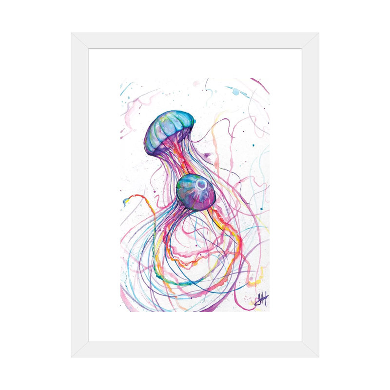 Art You You Jelly, H 32 po x l 24 po x P 1 po, Papier encadré blanc