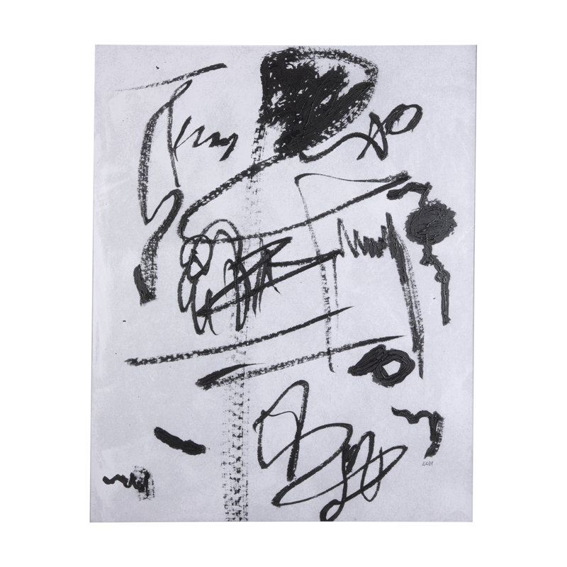 Toile texturée Doodle II, H 65 po x l 52 po x P 1,5 po
