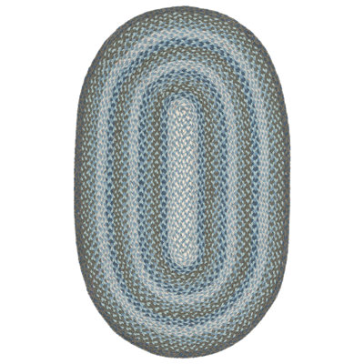 Tapis tressé à motif géométrique en jute