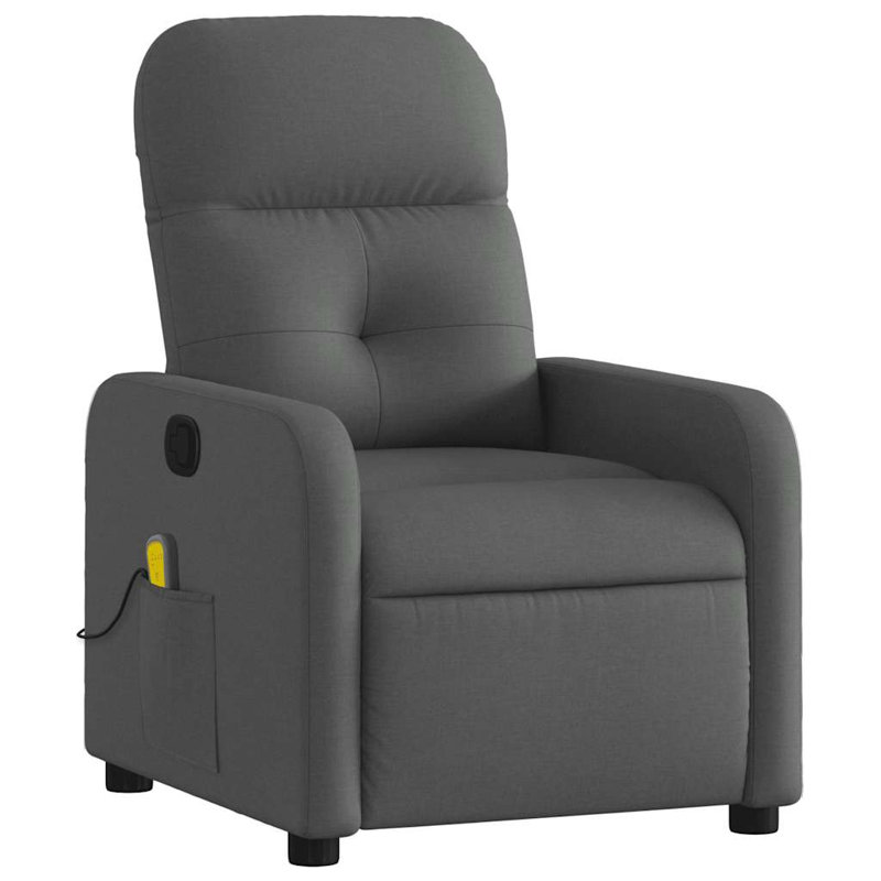 Fauteuil de massage inclinable gris foncé
