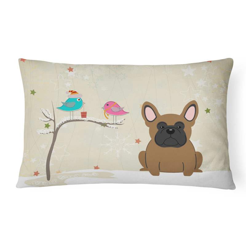 Coussin lombaire intérieur/extérieur christmas fait main, Brun
