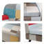 Fauteuil d'appoint en patchwork, fauteuil club moderne en tissu Mid Century
