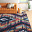Tapis géométrique bleu / orange / jaune Finis-351411901