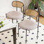 Ambri Rattan Back Fabric Upholstered Side Chair-989367021-1005361796