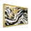 Wild Wave Bliss abstrait or blanc noir - peinture murale abstraite