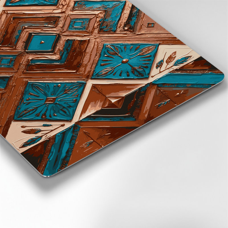 Art mural en métal brun, Southwestern Cowboy