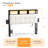 Upholstered Storage Headboard With Built-In Charging Station, LED Light Strip, Hidden Drawer And Shelf – Tufted Button Design-1580861413
