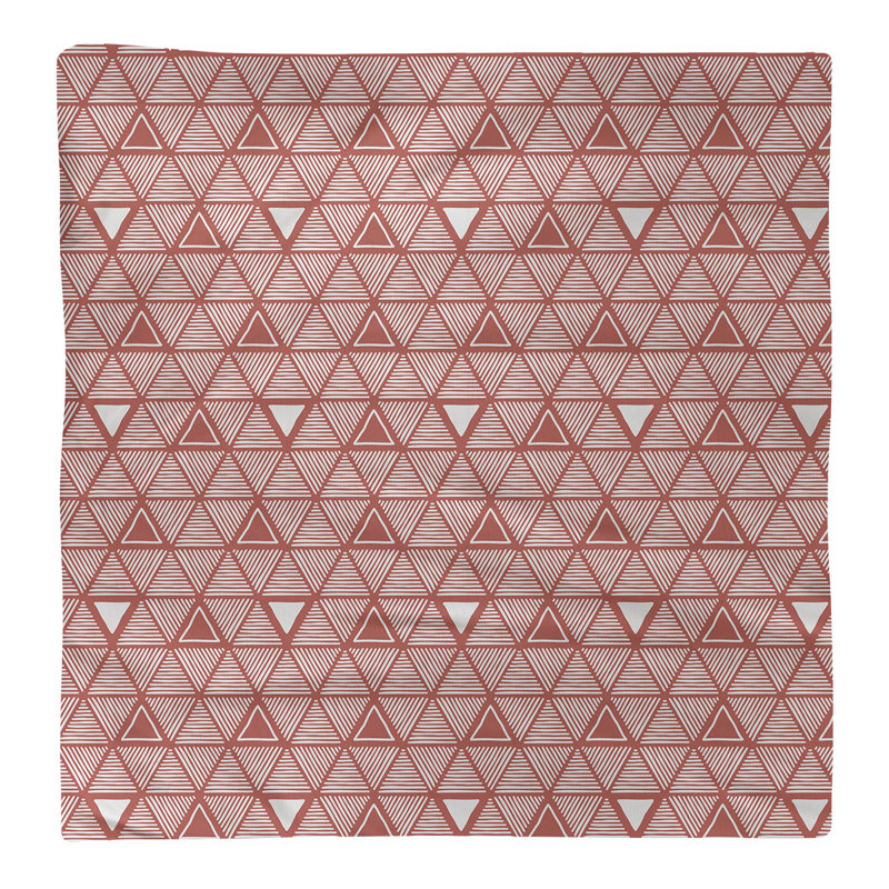 Jordao Cotton Abstract Square Napkin, 0.1" H x 22" W x 22" D, Light Red