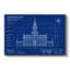 Independence Hall Blueprint-Gallery Wrapped Canvas - Ready to Hang-124312365