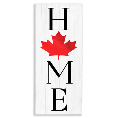 Home with Red Leaf Canvas, design by Lil' Rue