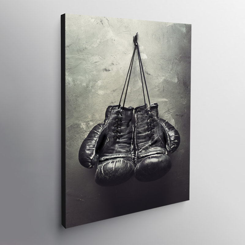 Boxing Gloves Vintage - Wrapped Canvas Print, 41cm H x 31cm W x 4cm D